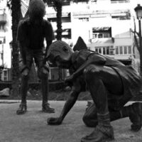 LAVANDERA, NIÑOS JUGANDO A LAS BOLAS, MONUMENTO A LA SEMANA SANTA , BARQUERO Y ABRAZO DE DAIMIEL
