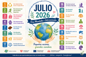Lee más sobre el artículo DIAS MUNDIALES E INTERNACIONALES, JULIO 2026